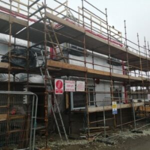 Building Progress with scaffolding of new Wexford Rape Crisis Building